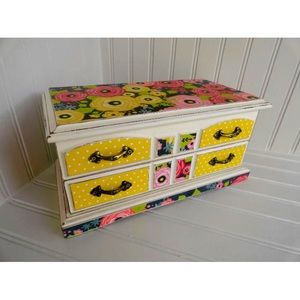 Vintage Upcycled Wood Jewelry Organizer